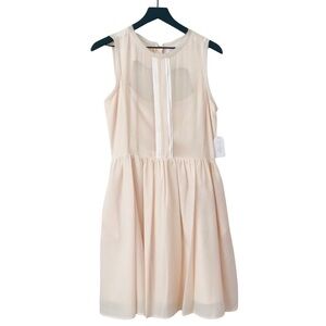 New! Jessica Simpson Fit & Flare Chiffon Tulle Blush Pink Party Cocktail Dress